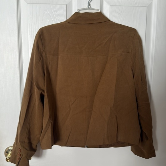 Studio G Tan Silk Jacket size 6 - Picture 4 of 4